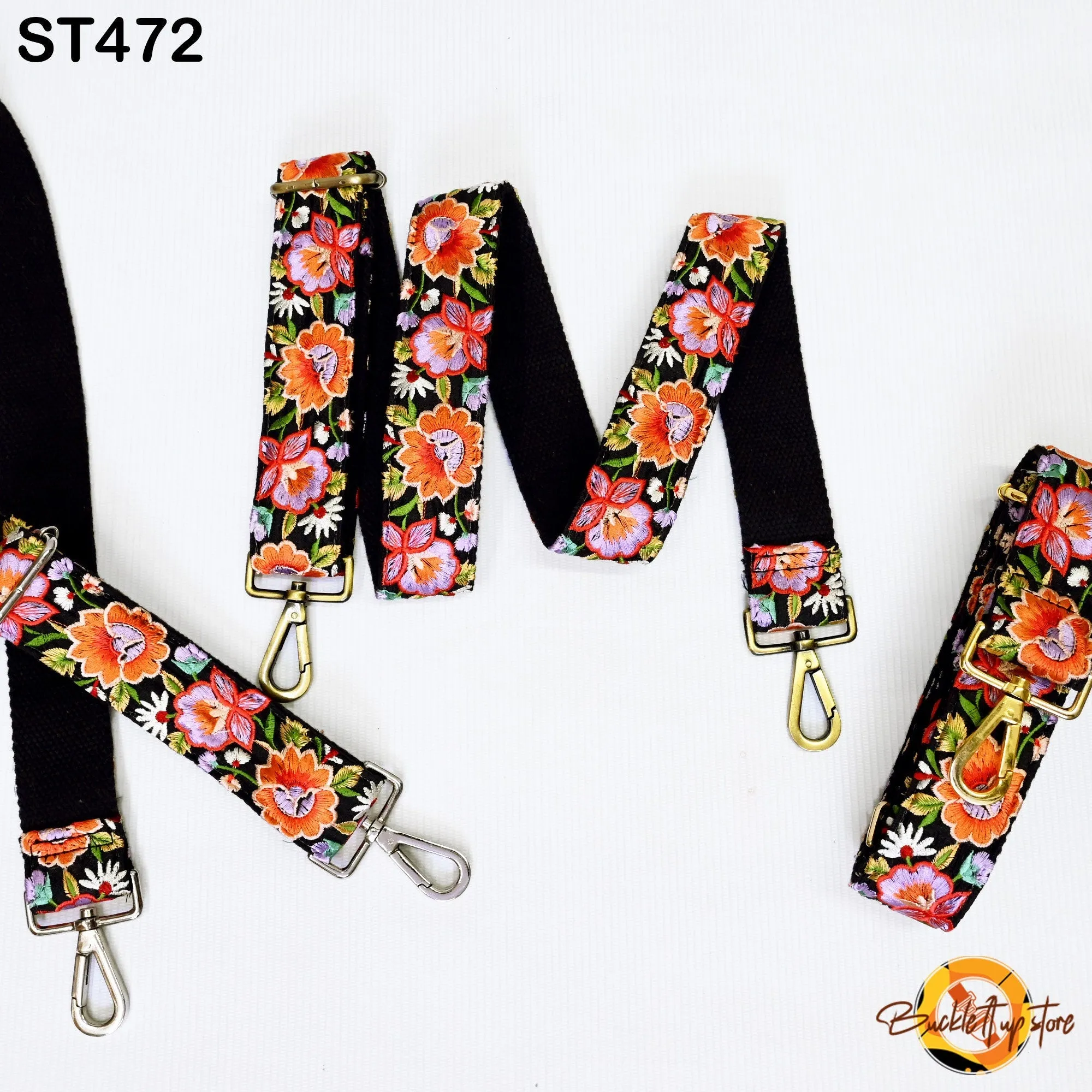 Gift Canvas Sling Bag Strap Purse Strap Embroidery Custom Messenger Crossbody Strap Handbag Embroidered Replacement Strap Boho Guitar Strap