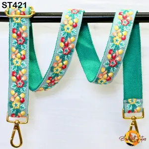 Gift for Dad Embroidered Messenger Bags Strap Crossbody Strap for Purses Boho  Embroidery Replacement Strap Boho Guitar Strap Handbag Strap