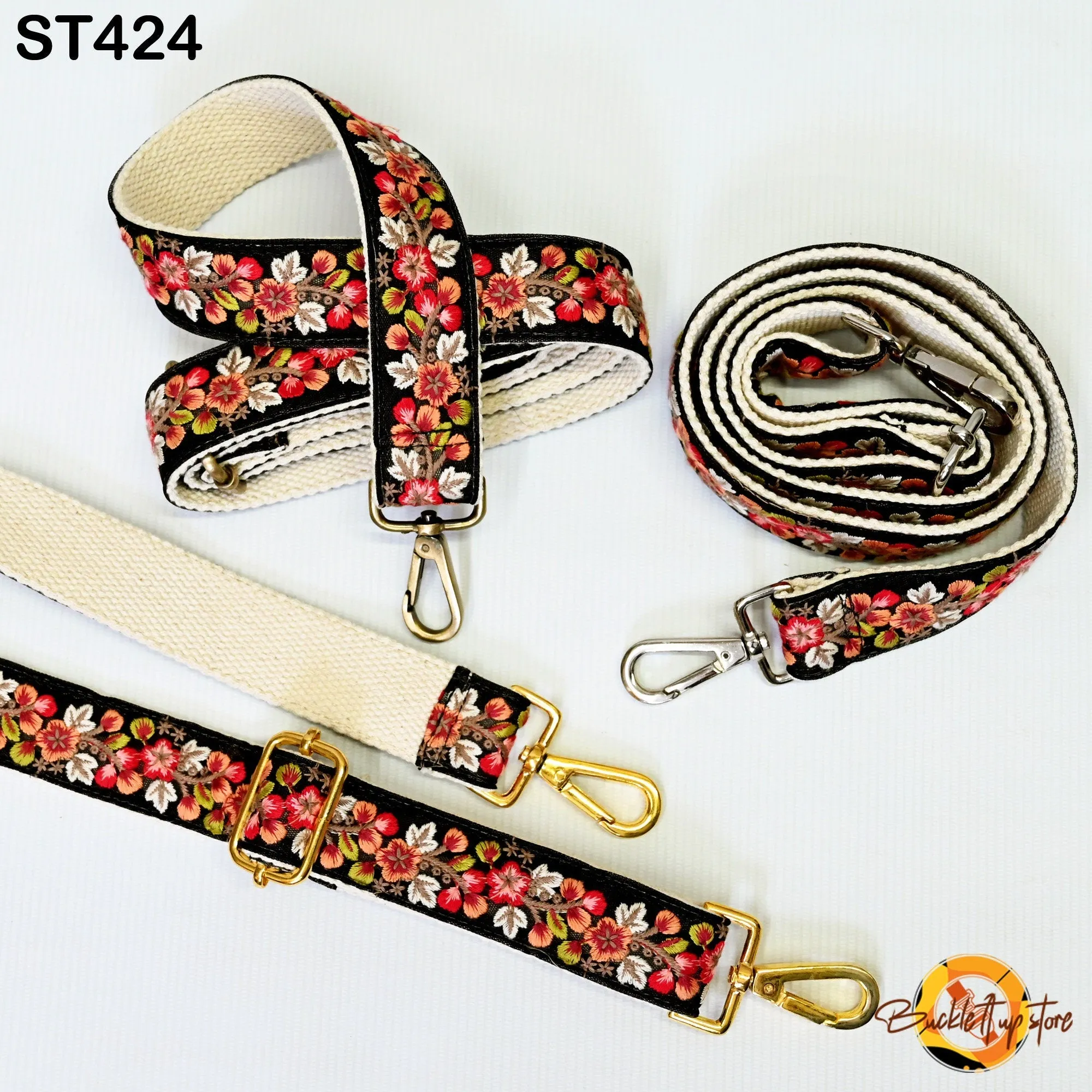Gift for Dad Embroidered Messenger Bags Strap Crossbody Strap for Purses Boho  Embroidery Replacement Strap Boho Guitar Strap Handbag Strap