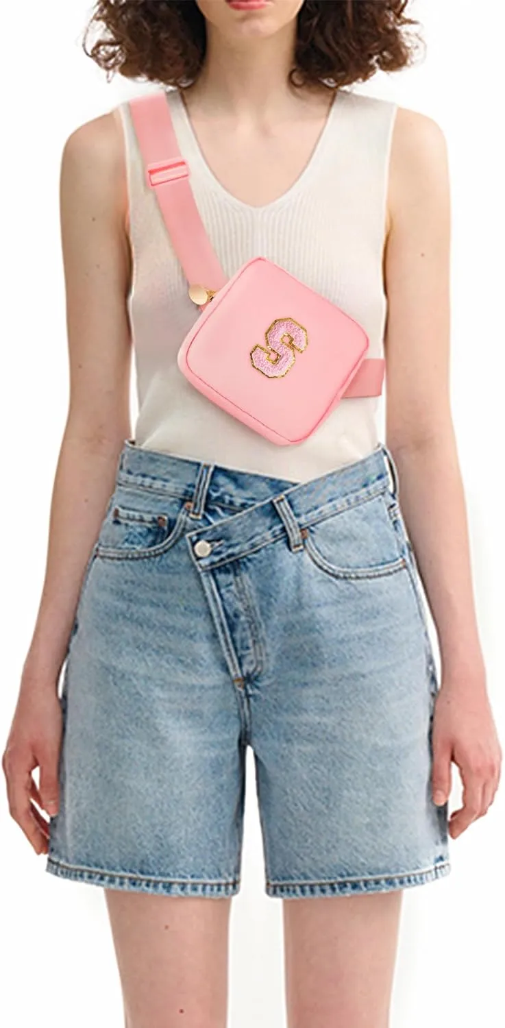 Gifts for Girls Teens Kids - Mini Belt Bag Crossbody Bag - Birthday Gifts for Daughter Sister Her,Teen Girl Essentials,Travel Essentials,Cute Teen Trendy Stuff - Peach,S