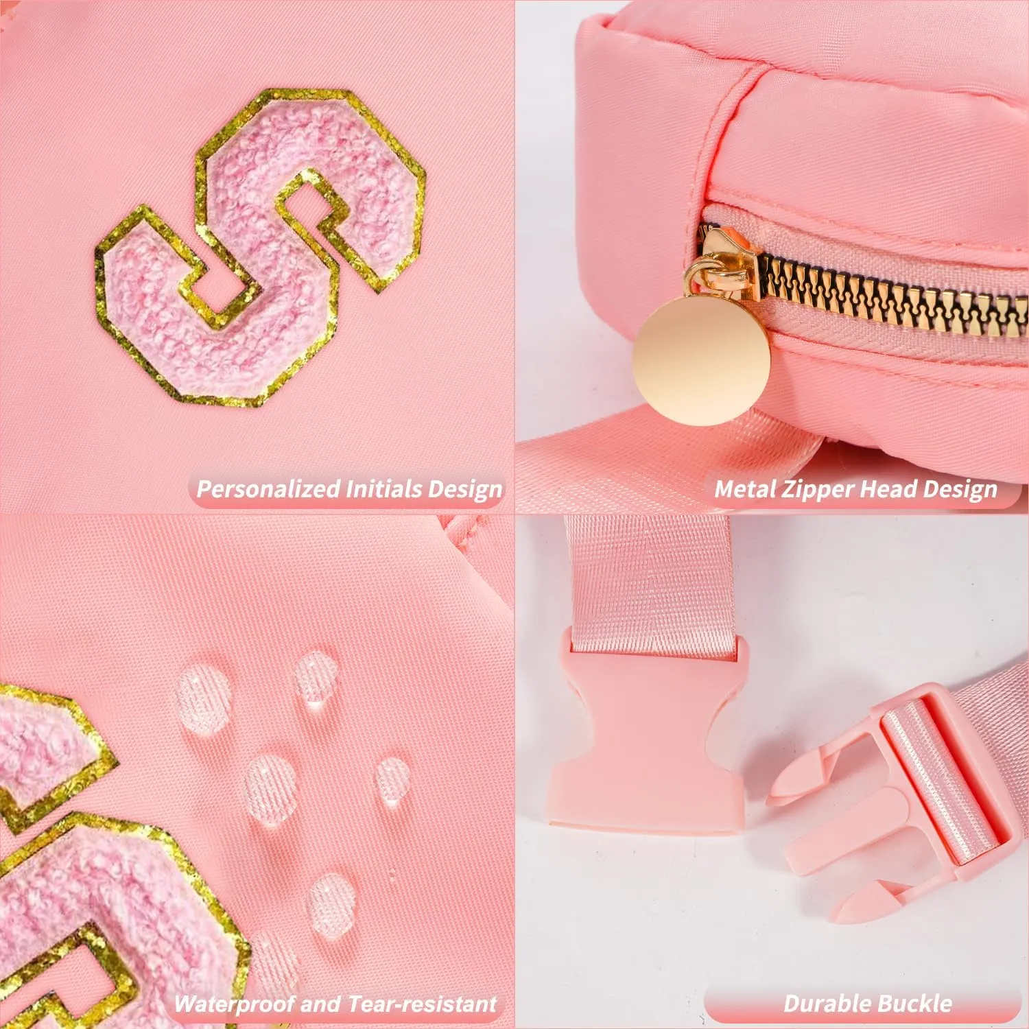 Gifts for Girls Teens Kids - Mini Belt Bag Crossbody Bag - Birthday Gifts for Daughter Sister Her,Teen Girl Essentials,Travel Essentials,Cute Teen Trendy Stuff - Peach,S
