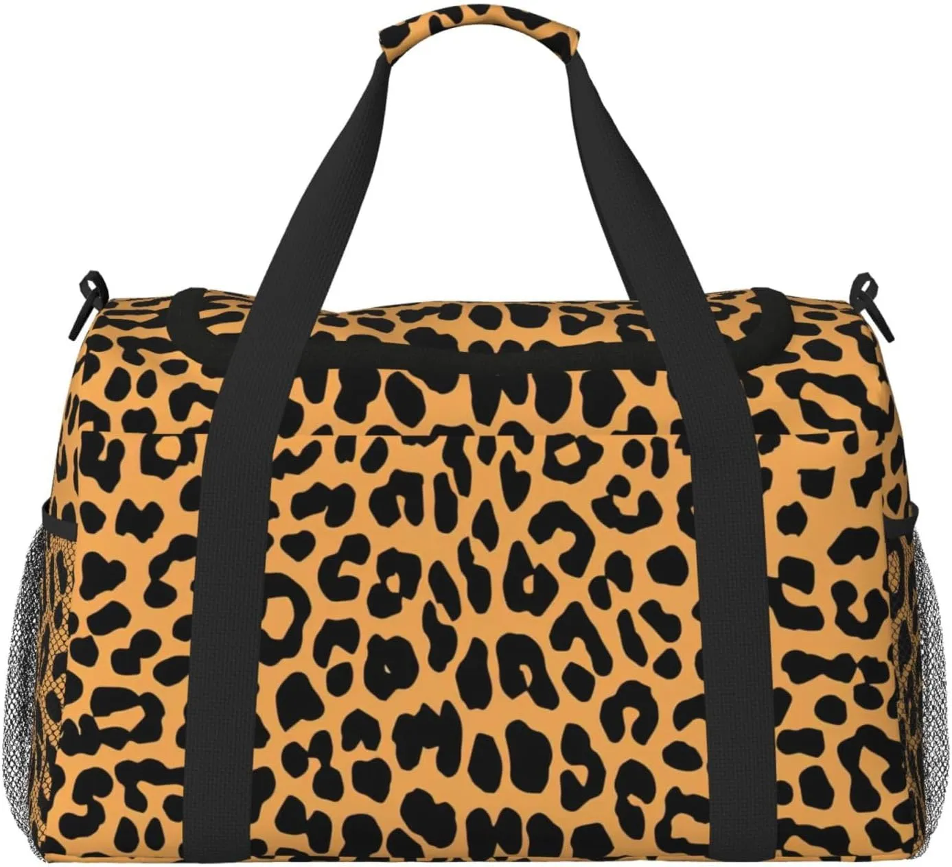 Giraffe Print print Large Canvas Travel Duffel Bag Weekender Bags for Women Overnight Bag Carry On Tote Bag