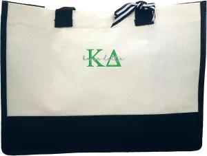 Go Greek Chic Embroidered Tote Bag