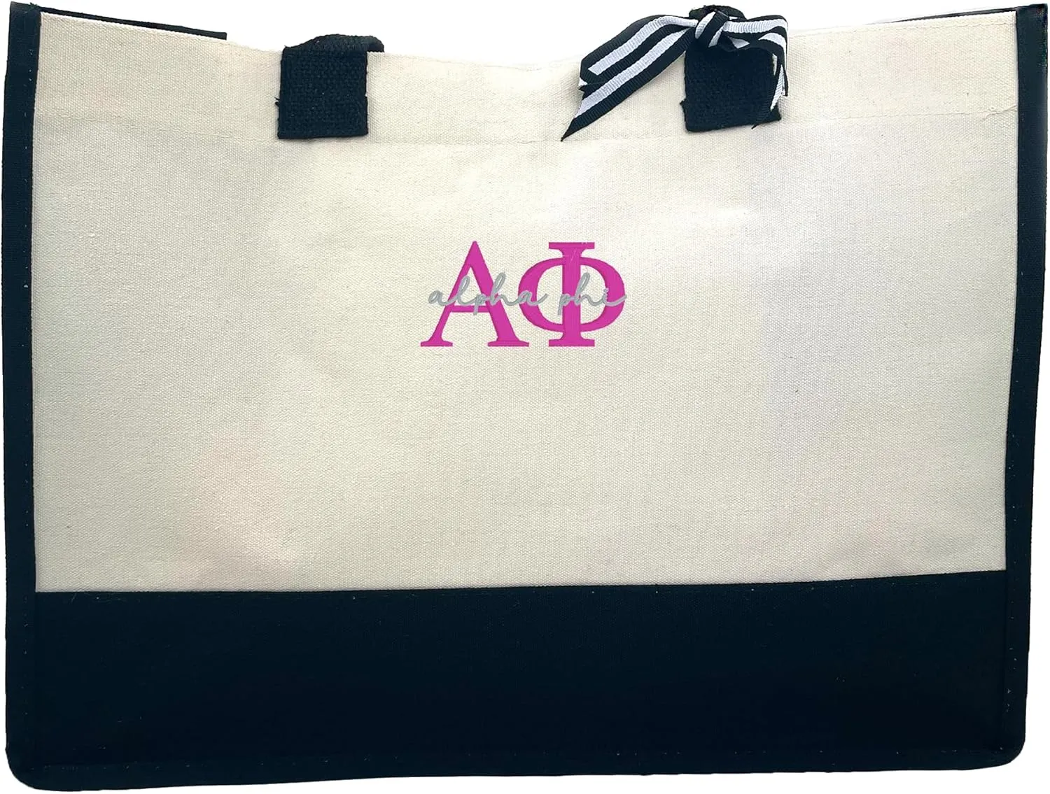 Go Greek Chic Embroidered Tote Bag