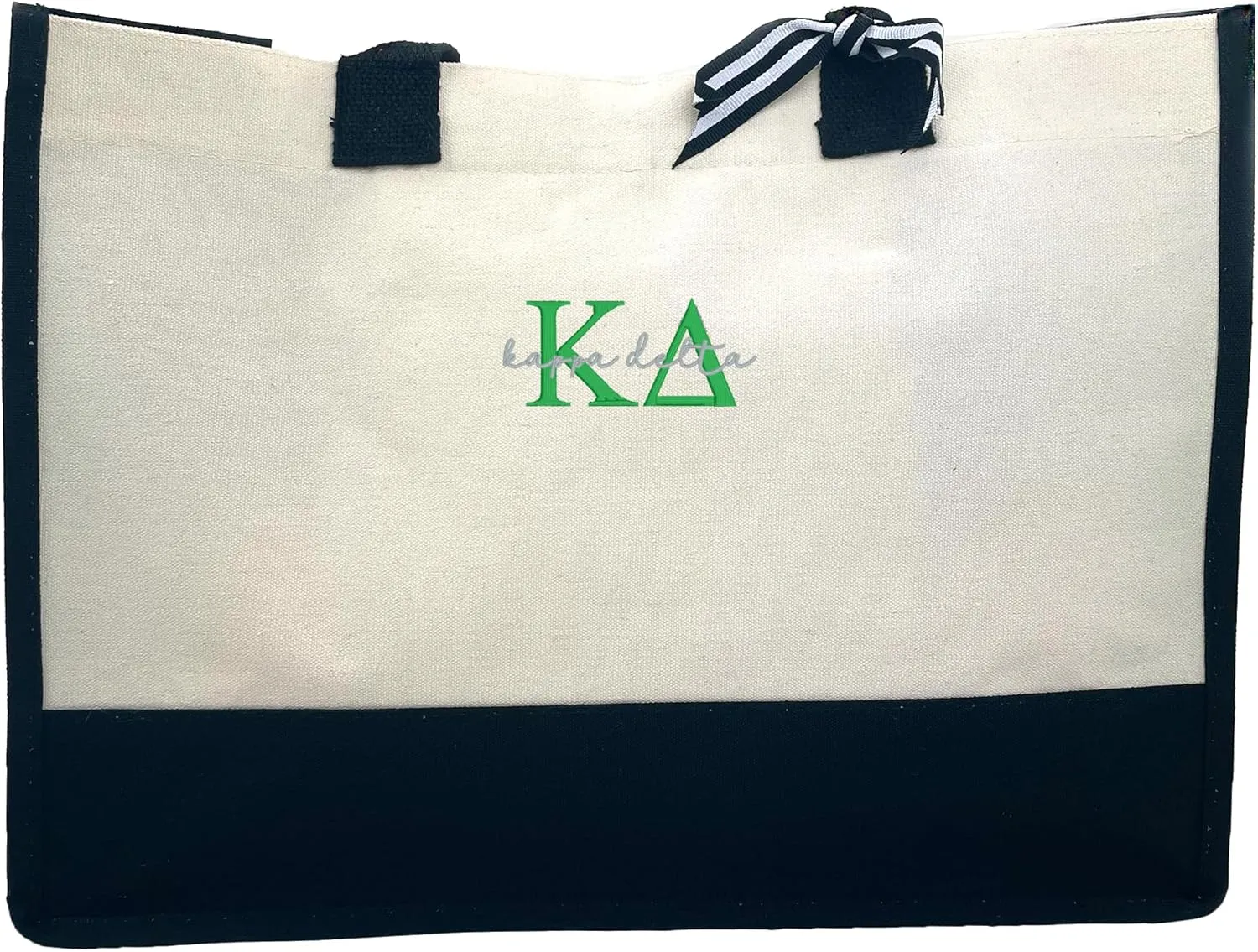 Go Greek Chic Embroidered Tote Bag