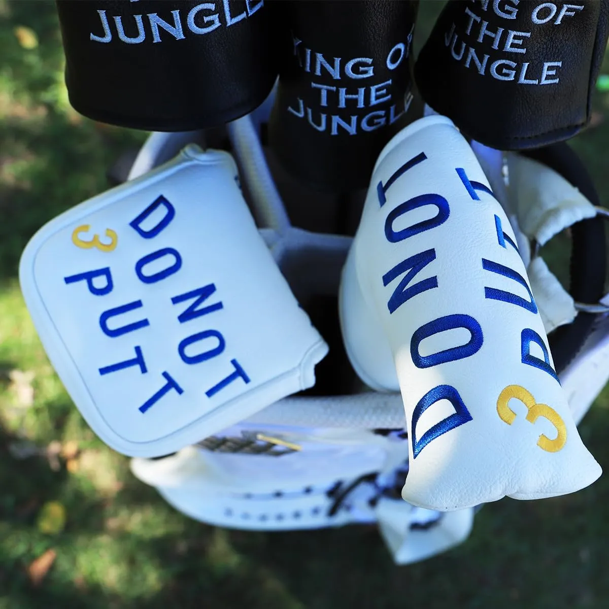 Golf Club Head Covers Funny Mallet Putter Cover with Strong Magnetic Headcovers Fits Most Putters Scotty Cameron, Taylormade, Odyssey, Callaway Mallet Putter Headcover