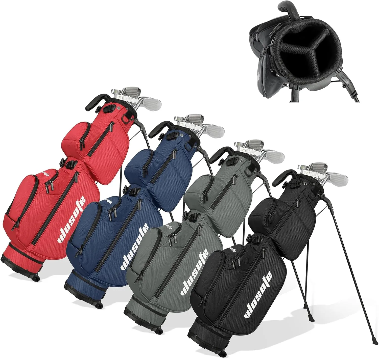 Golf Stand Bag for Men Women 3-Way Dividers Lightweight Par 3 Driving Range Executive Courses Portable and Durable with Adjustable and Detachable Dual - Shoulder Straps Rain Cover