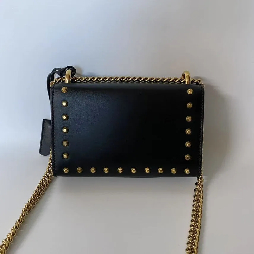 Gucci Broadway Black Studded Shoulder Bag