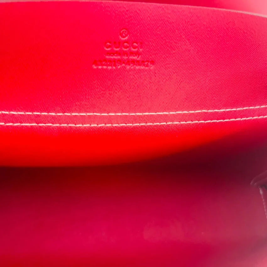 Gucci GG Blooms Supreme Leather Chain Bag in Red Canvas