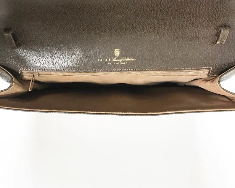 Gucci Monogram Canvas Logo Clutch Bag