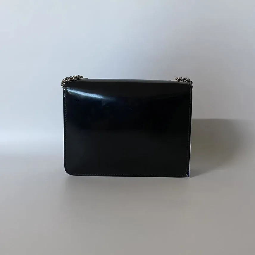 Gucci N Black Leather Shoulder Bag