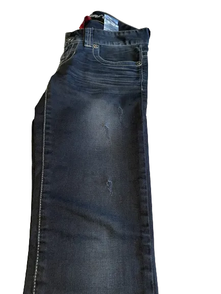 GUESS Dark Denim Distressed Daredevil Skinny Leg