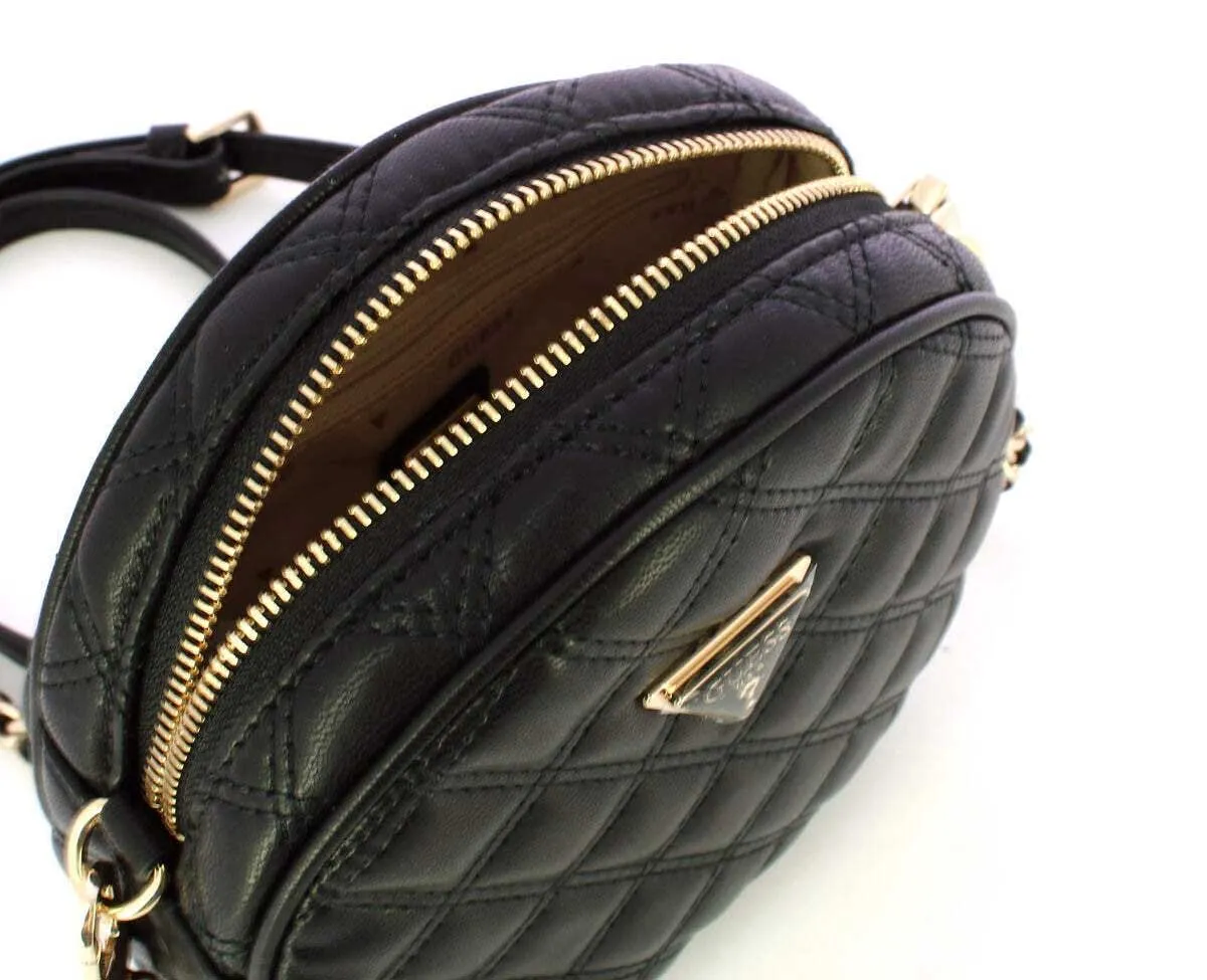 Guess Giully Circle Bag Quilted Bag In Black For Women