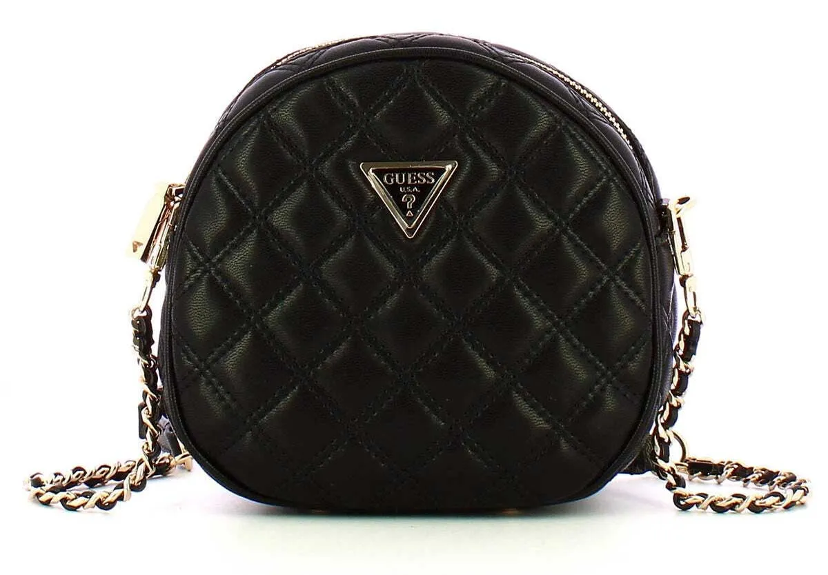 Guess Giully Circle Bag Quilted Bag In Black For Women