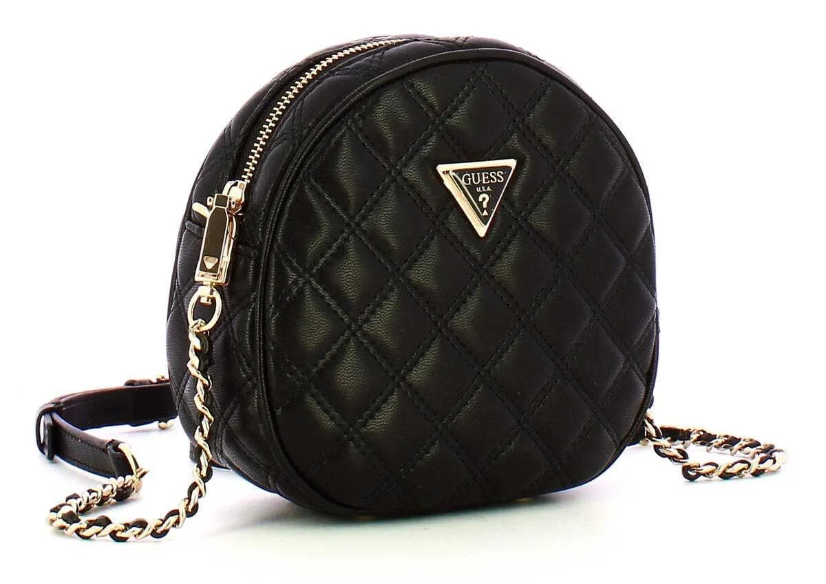 Guess Giully Circle Bag Quilted Bag In Black For Women