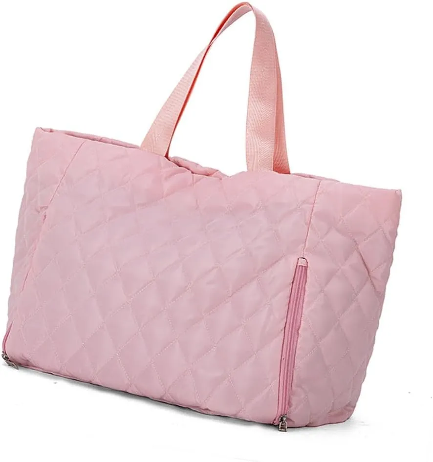 Gym Bag Large Capacity Travel Bag Top Handle Bag Quilted Shoulder Bag for Woman
