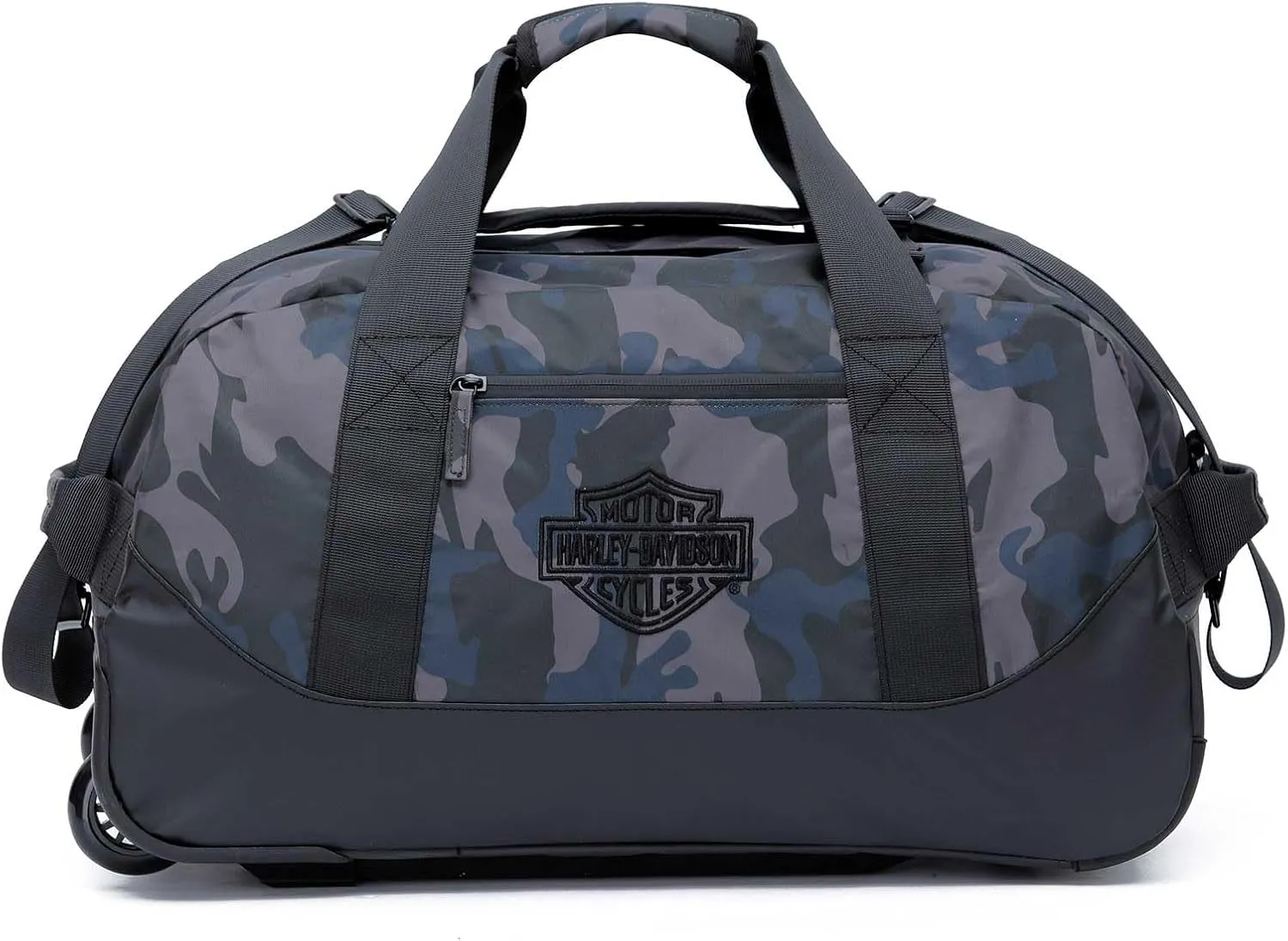 Harley-Davidson 21" B&S Crinkle Nylon Carry-On Wheeling Duffel Bag - Camo