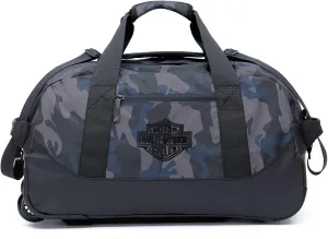 Harley-Davidson 21" B&S Crinkle Nylon Carry-On Wheeling Duffel Bag - Camo