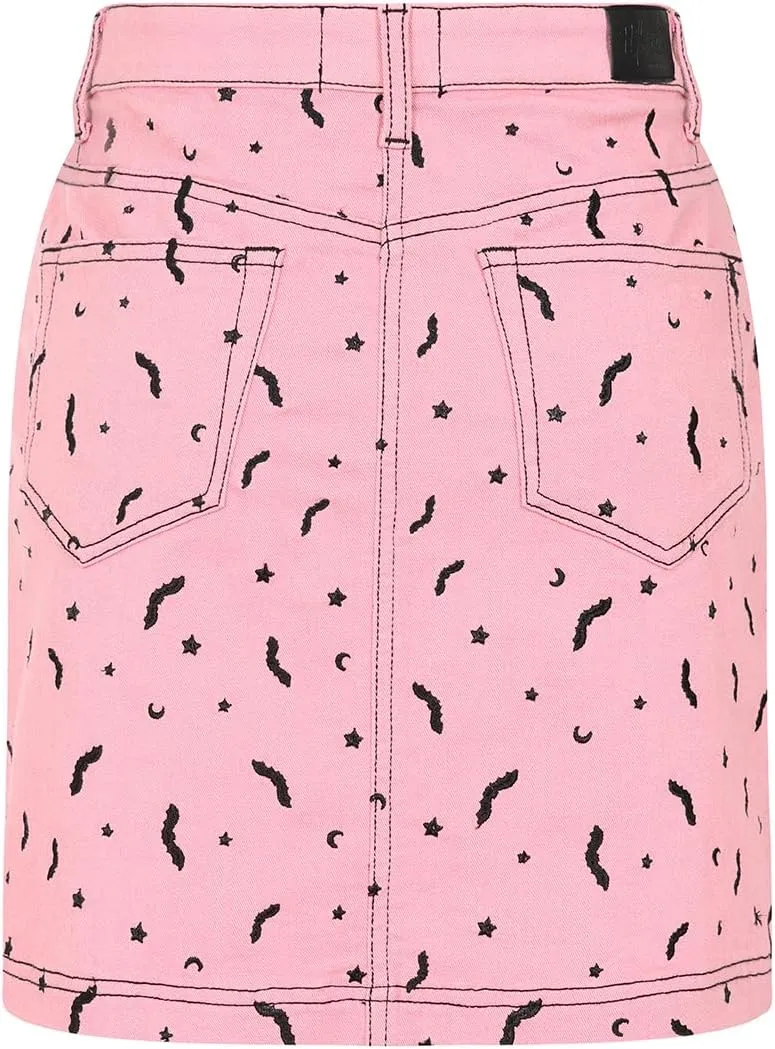 Hell Bunny Bat Moon and Stars Mini Skirt
