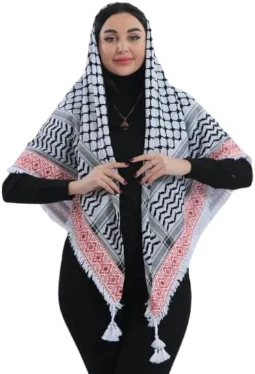 Heritage Embroidered Palestinian Kuffiyeh – Celebrate Your Roots in Style