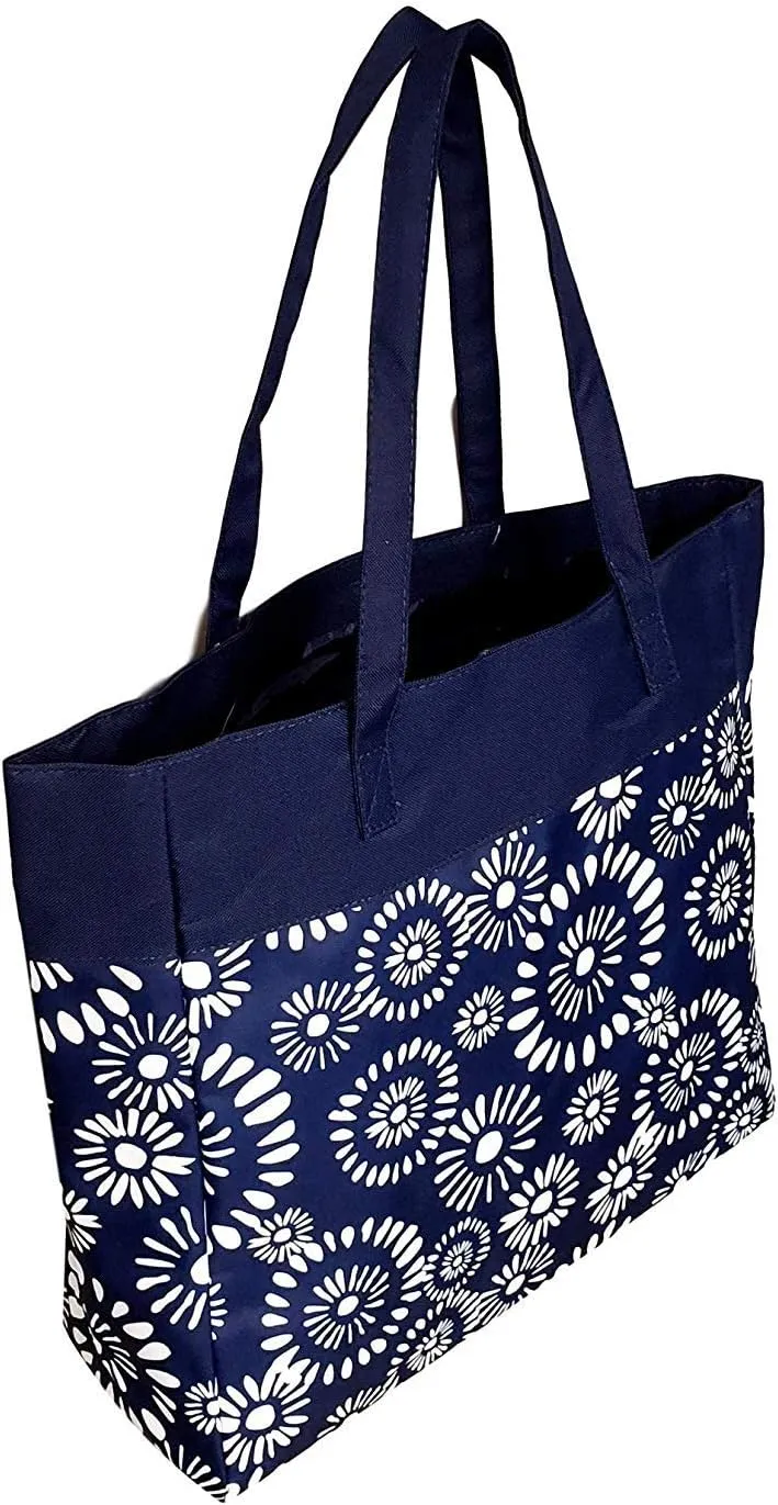 High Fashion Print Tote Bag - Personalization Available (Blank - Riley Navy)