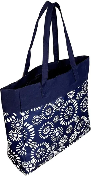 High Fashion Print Tote Bag - Personalization Available (Blank - Riley Navy)