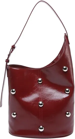 Hobo Bags for Women Studded Purse Y2k Purse Punk Purse Large Commuter Tote Purses for Women Trendy Winter Purse Shoulder Bag