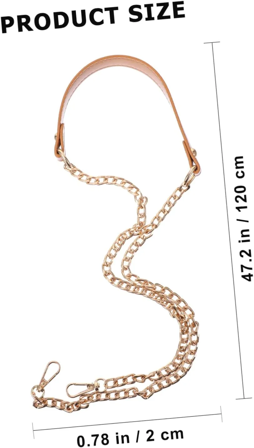 HOODANCOS 1 Pc Novel Shoulder Strap Beautiful Handbag Chain Exquisite Bag Accessory Tote Purse for Women Handbag Chain Link Fadeless Pu Leather Bag Accessory