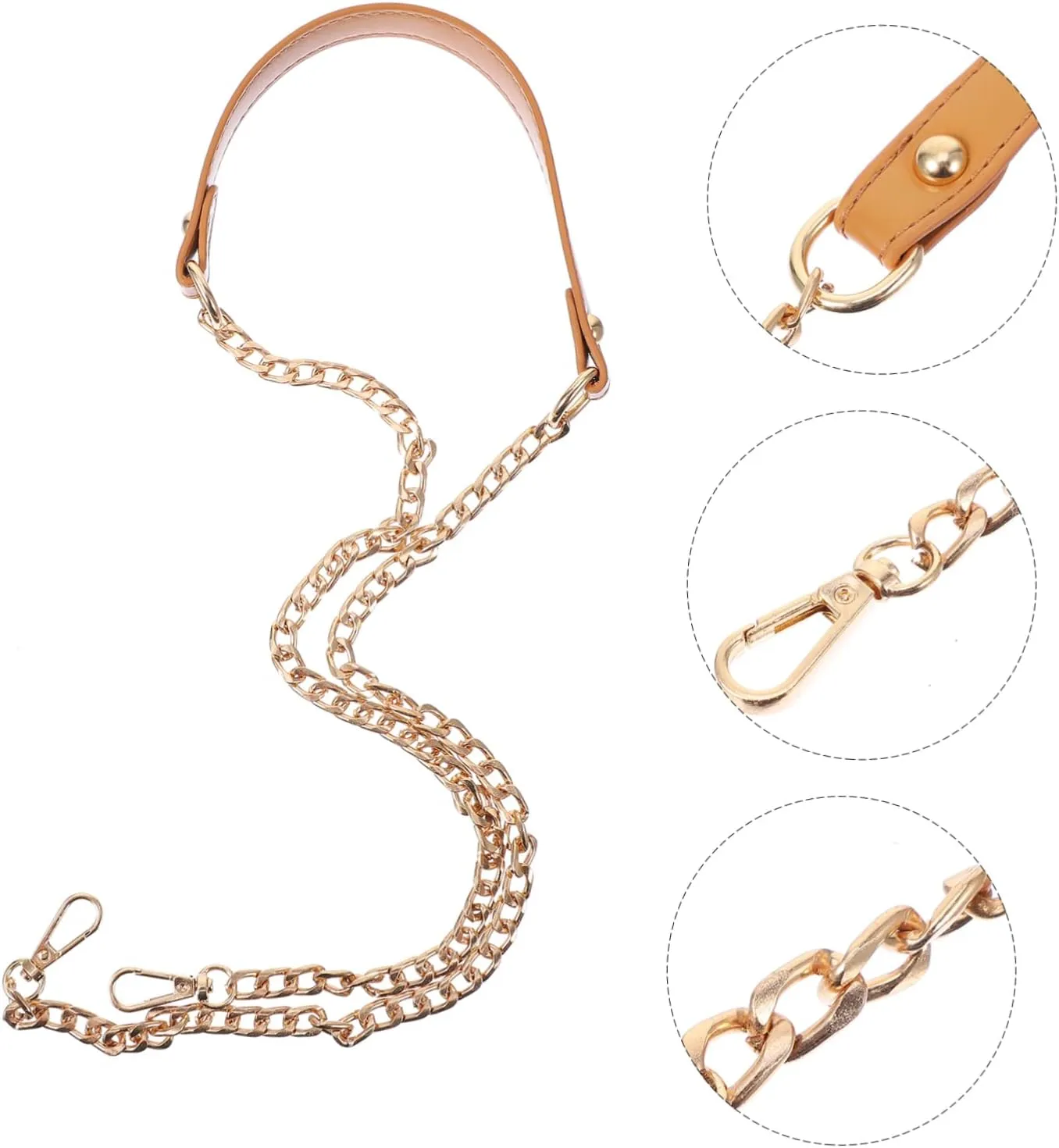 HOODANCOS 1 Pc Novel Shoulder Strap Beautiful Handbag Chain Exquisite Bag Accessory Tote Purse for Women Handbag Chain Link Fadeless Pu Leather Bag Accessory