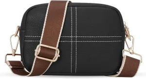 HUA ANGEL Quilted Crossbody Bags for Women, Trendy Small Crossbody Travel Purses Vegan Leather Cellphone Shoulder Handbags