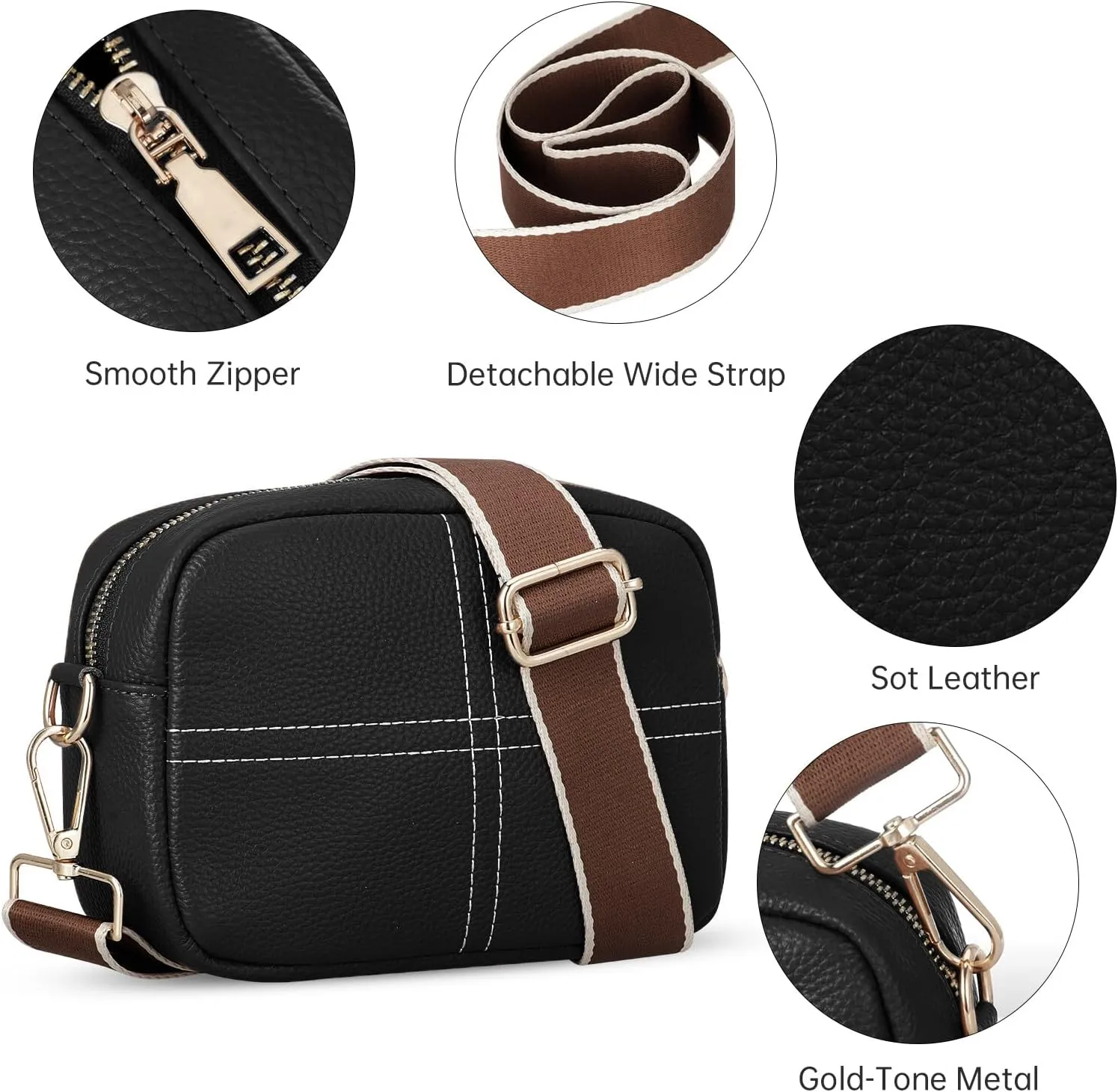 HUA ANGEL Quilted Crossbody Bags for Women, Trendy Small Crossbody Travel Purses Vegan Leather Cellphone Shoulder Handbags