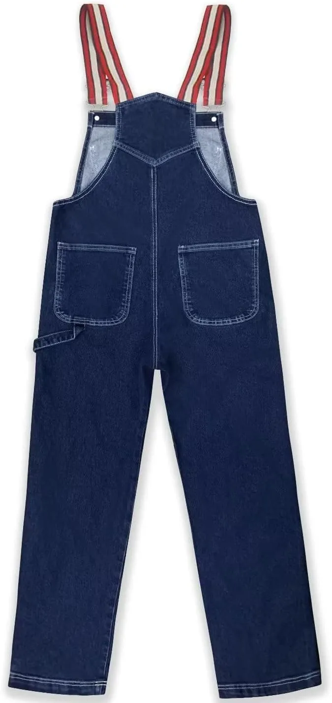 Hybrid & Company Womens Super Comfy Stretch Denim jumpsuit Pants Overalls