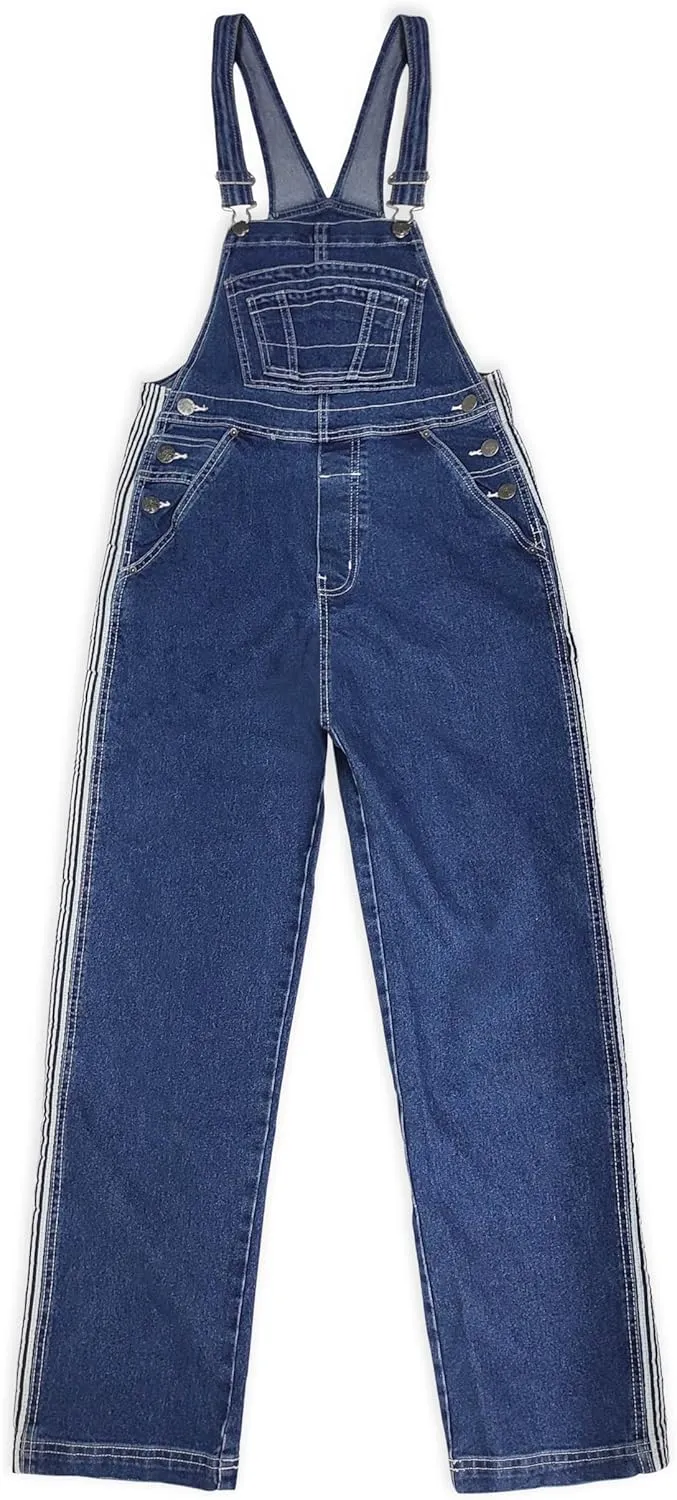 Hybrid & Company Womens Super Comfy Stretch Denim jumpsuit Pants Overalls