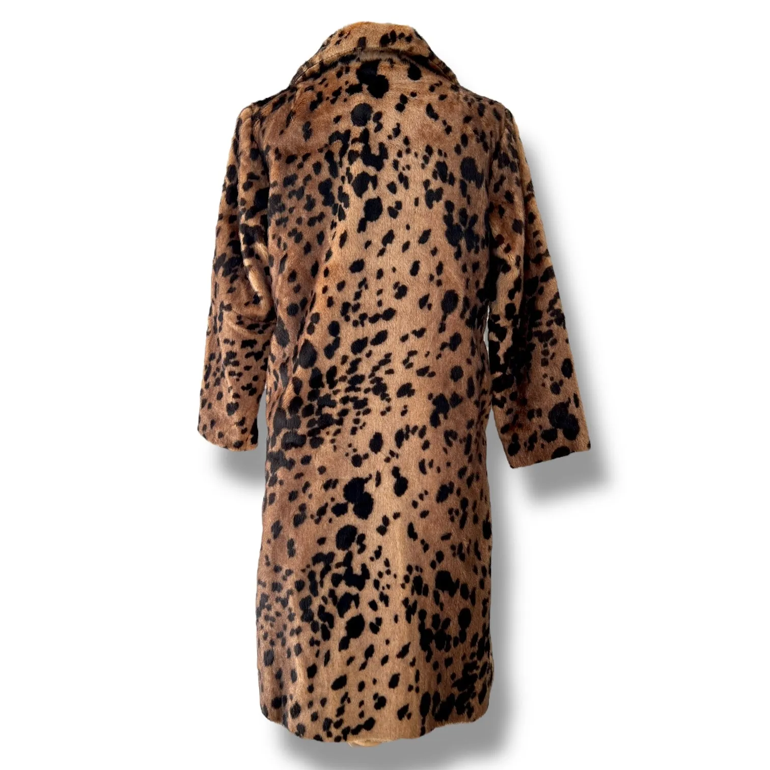 Incredible!! 1970s Leopard Print Faux Fur Coat
