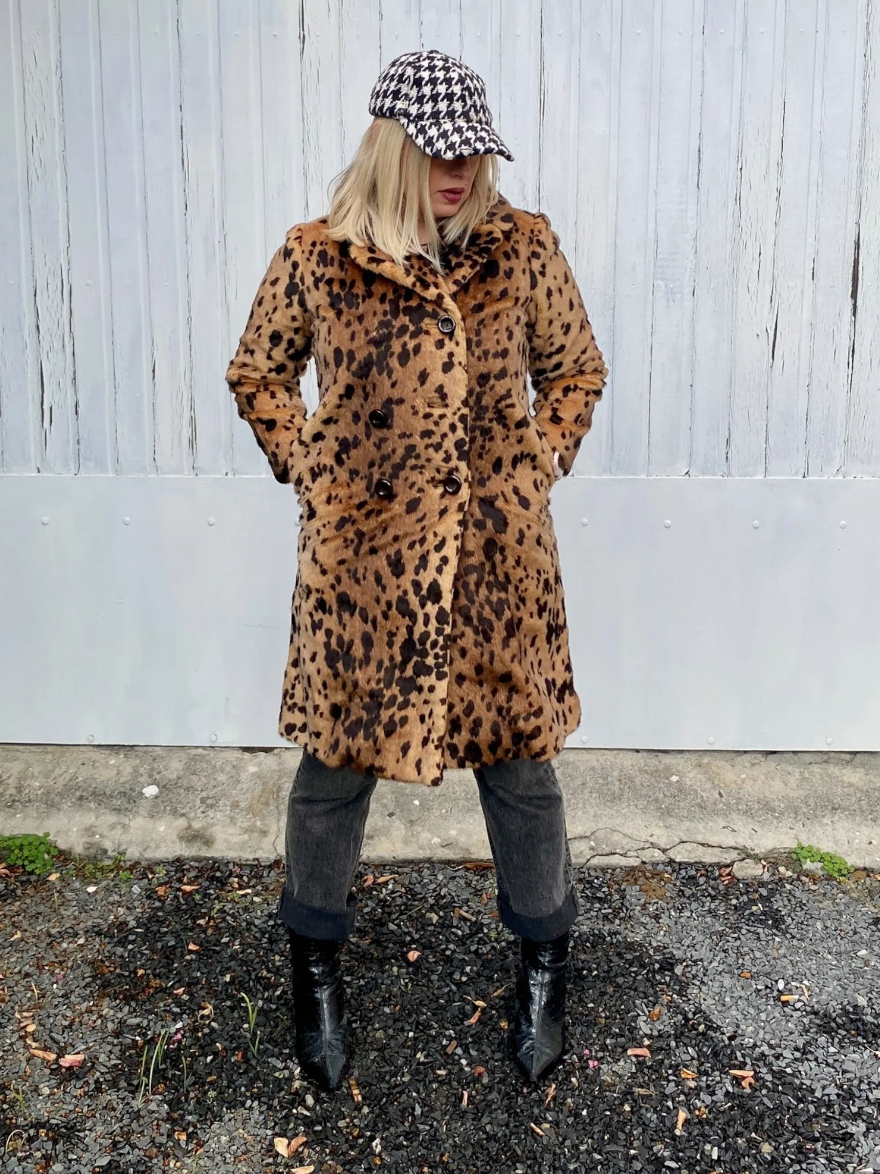 Incredible!! 1970s Leopard Print Faux Fur Coat