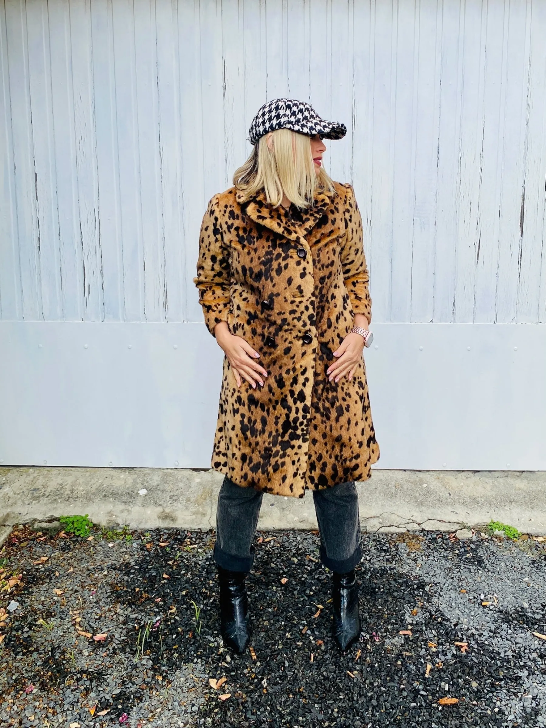 Incredible!! 1970s Leopard Print Faux Fur Coat