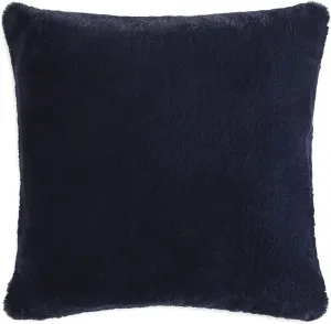 Jewel Collection Faux Fur Decorative Pillow 20 x 20 Navy