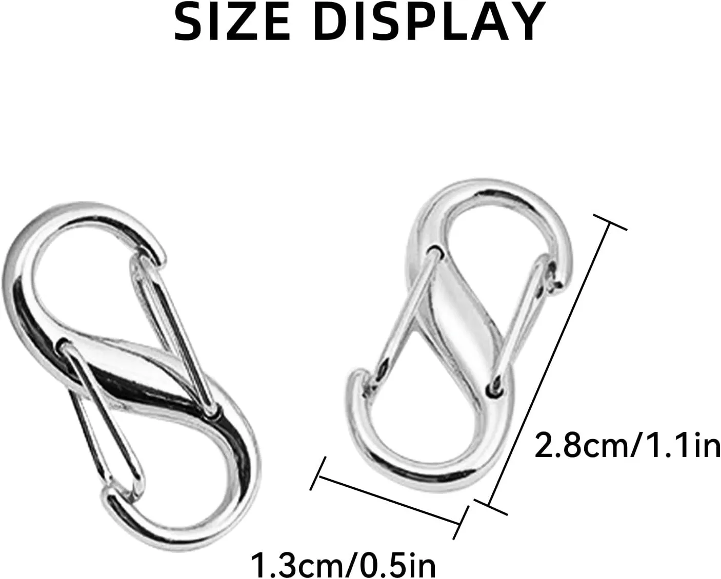 jiesinlov 2 Pcs Bag Chain Shoulder Strap Shortening Buckles,Shorten Strap for Handbag