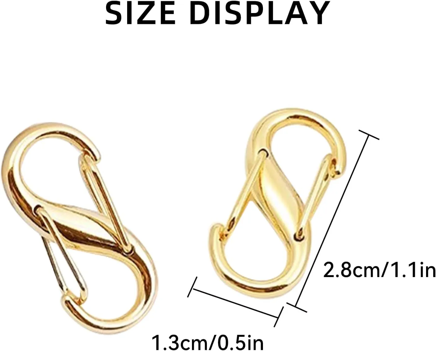 jiesinlov 2 Pcs Bag Chain Shoulder Strap Shortening Buckles,Shorten Strap for Handbag