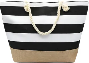 JNF Extra Large Canvas Beach Bags for Women Shoulder Bag Beach Tote Bag with Cotton Rope Handles
