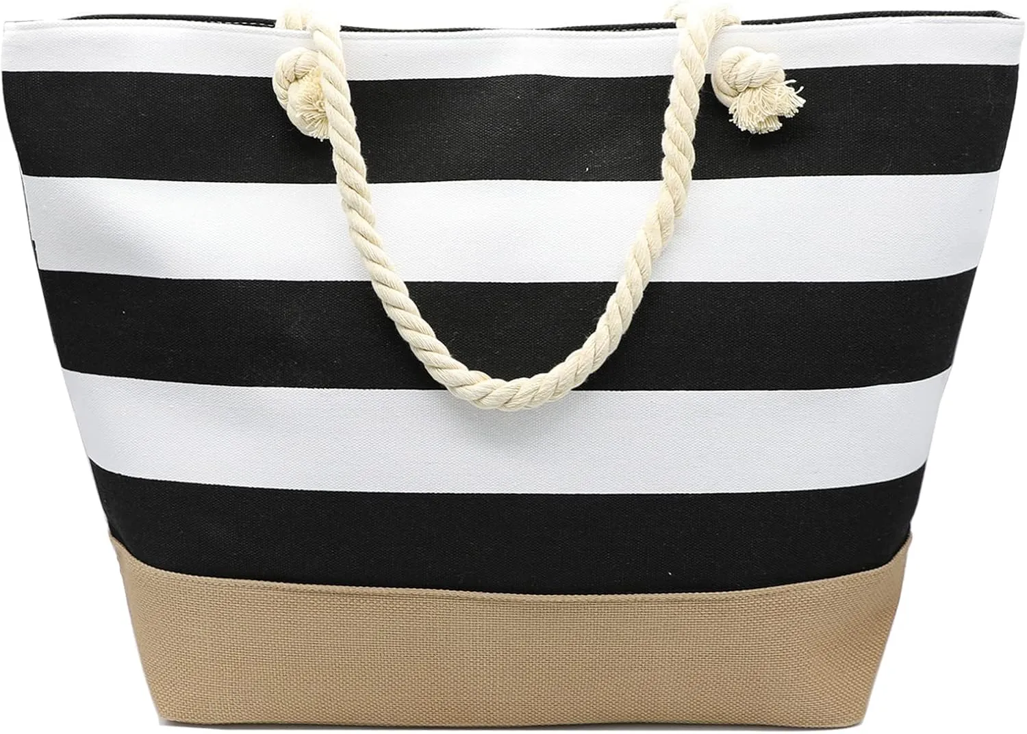JNF Extra Large Canvas Beach Bags for Women Shoulder Bag Beach Tote Bag with Cotton Rope Handles