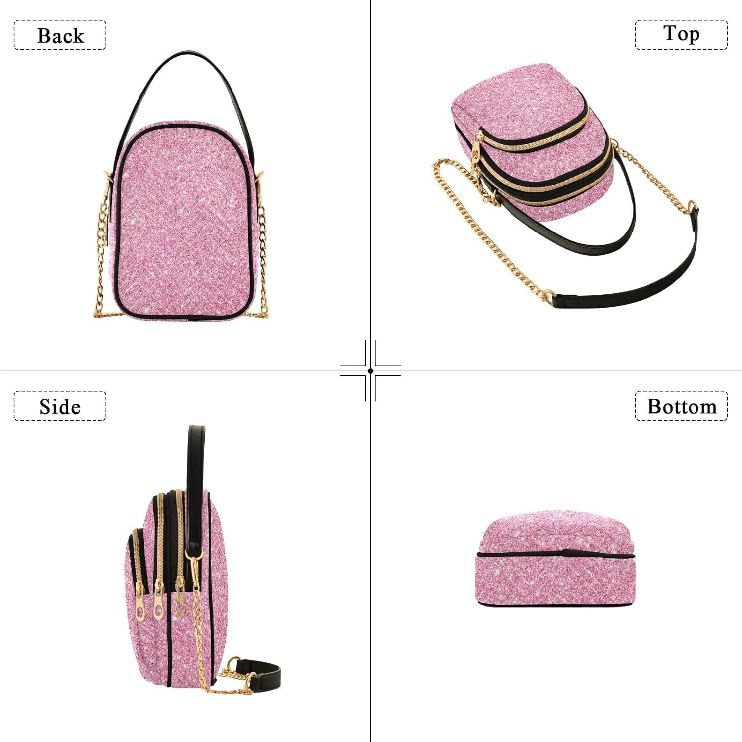 Joisal Gold Rose Marble Women's Crossbody Purse, Small Crossbody Bags for Women Travel Purse Crossbody