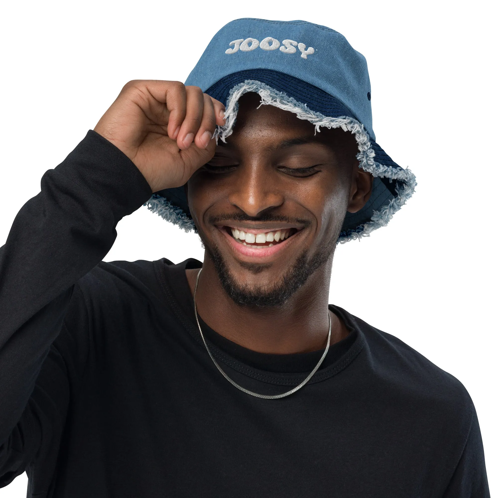 JoosyFlow Distressed Denim Bucket Hat