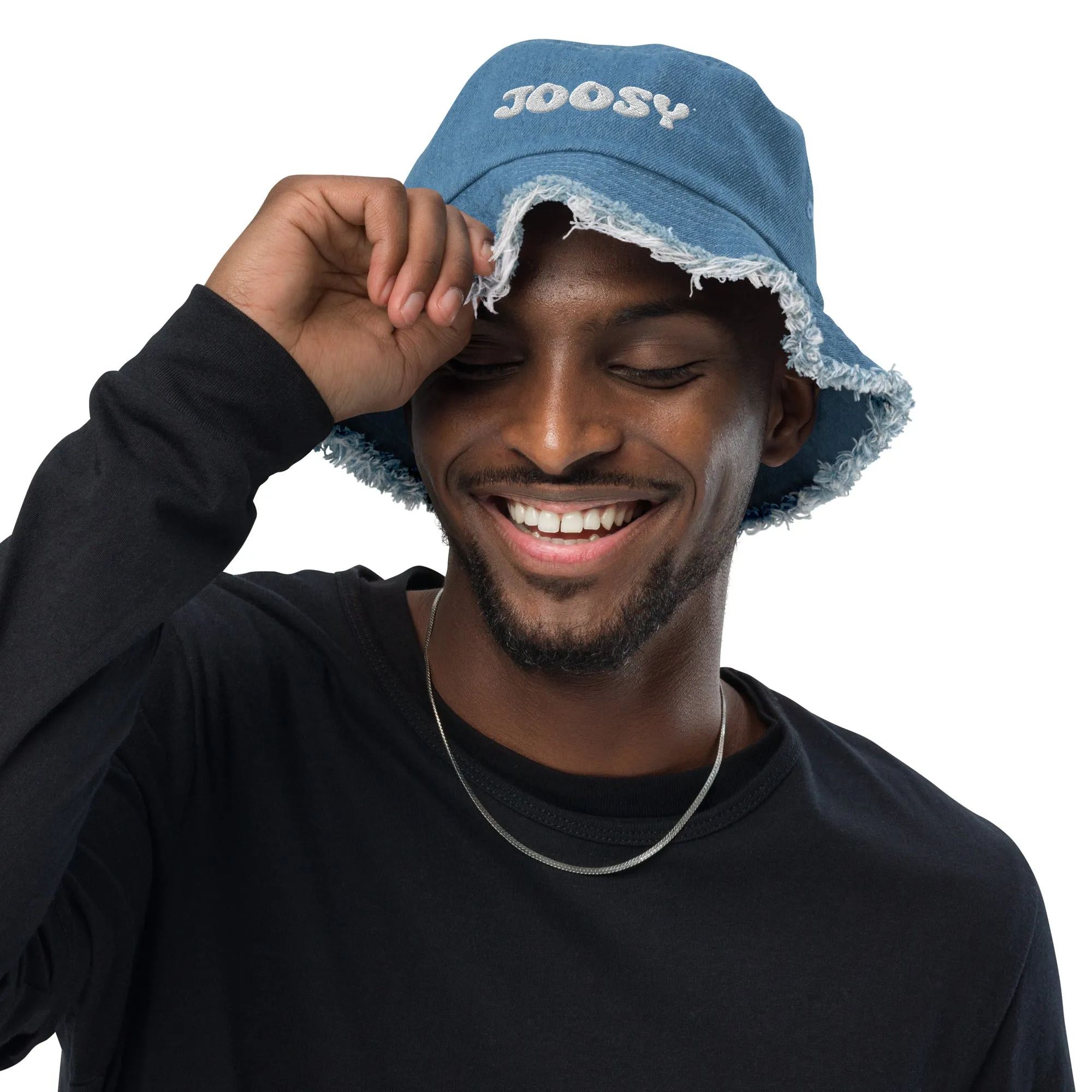 JoosyFlow Distressed Denim Bucket Hat