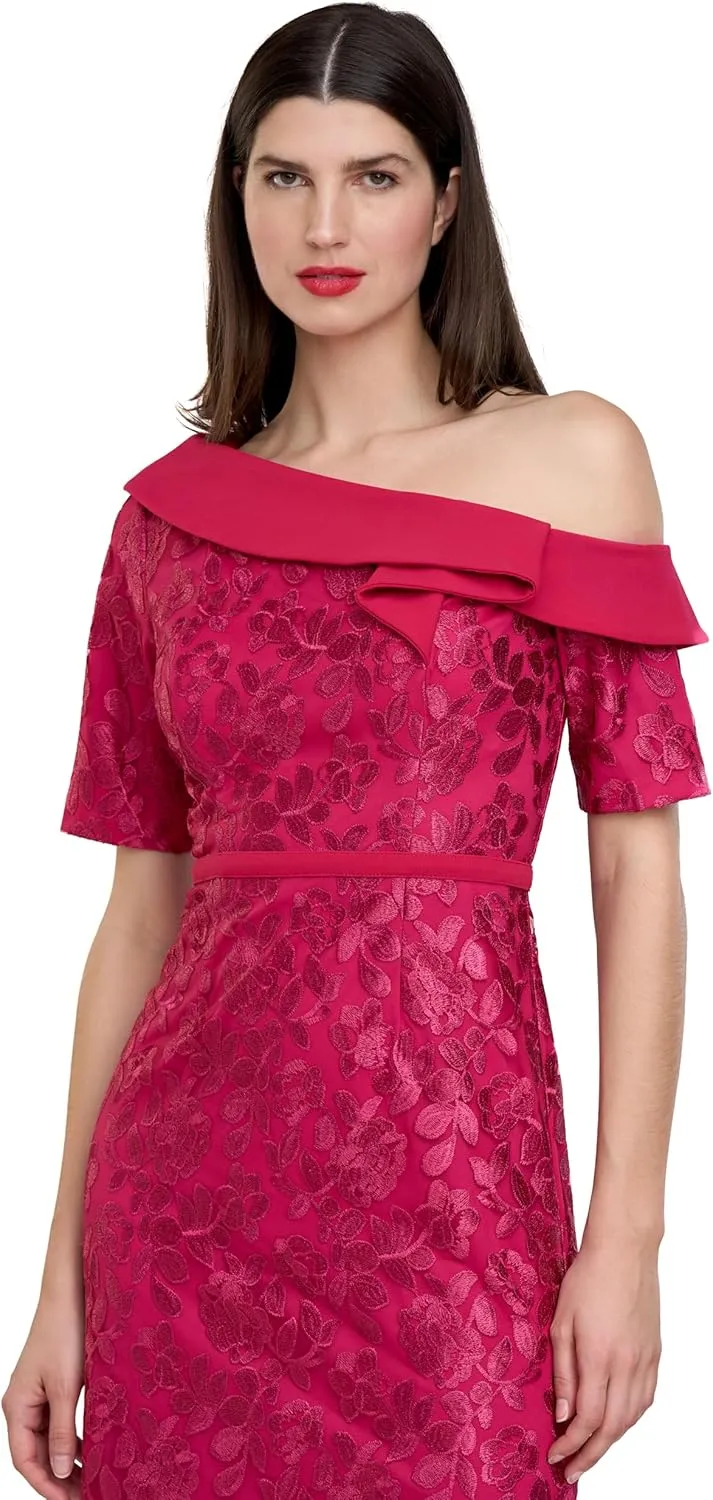 JS Collections Women's Fay Asymmetric Cocktail Sheath