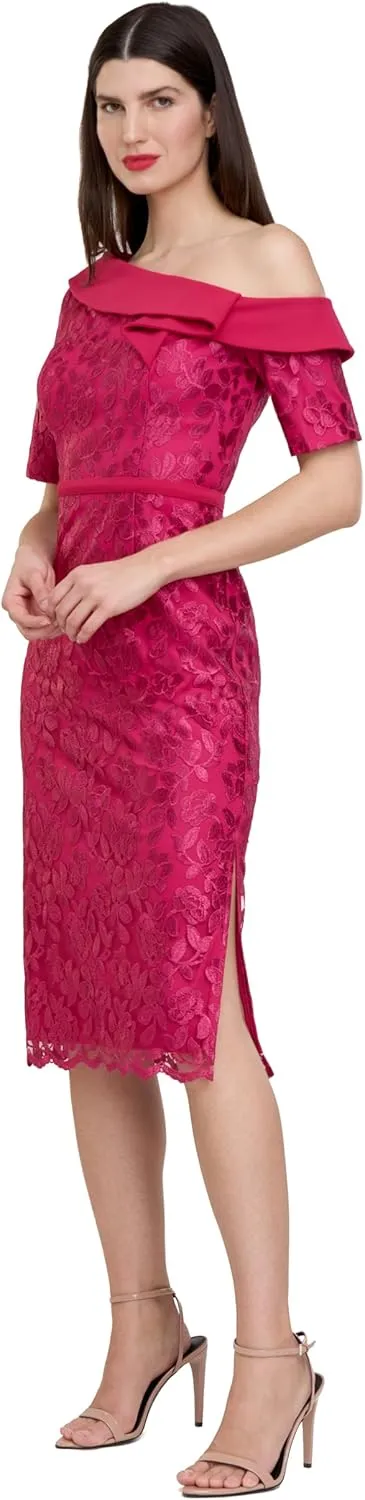JS Collections Women's Fay Asymmetric Cocktail Sheath