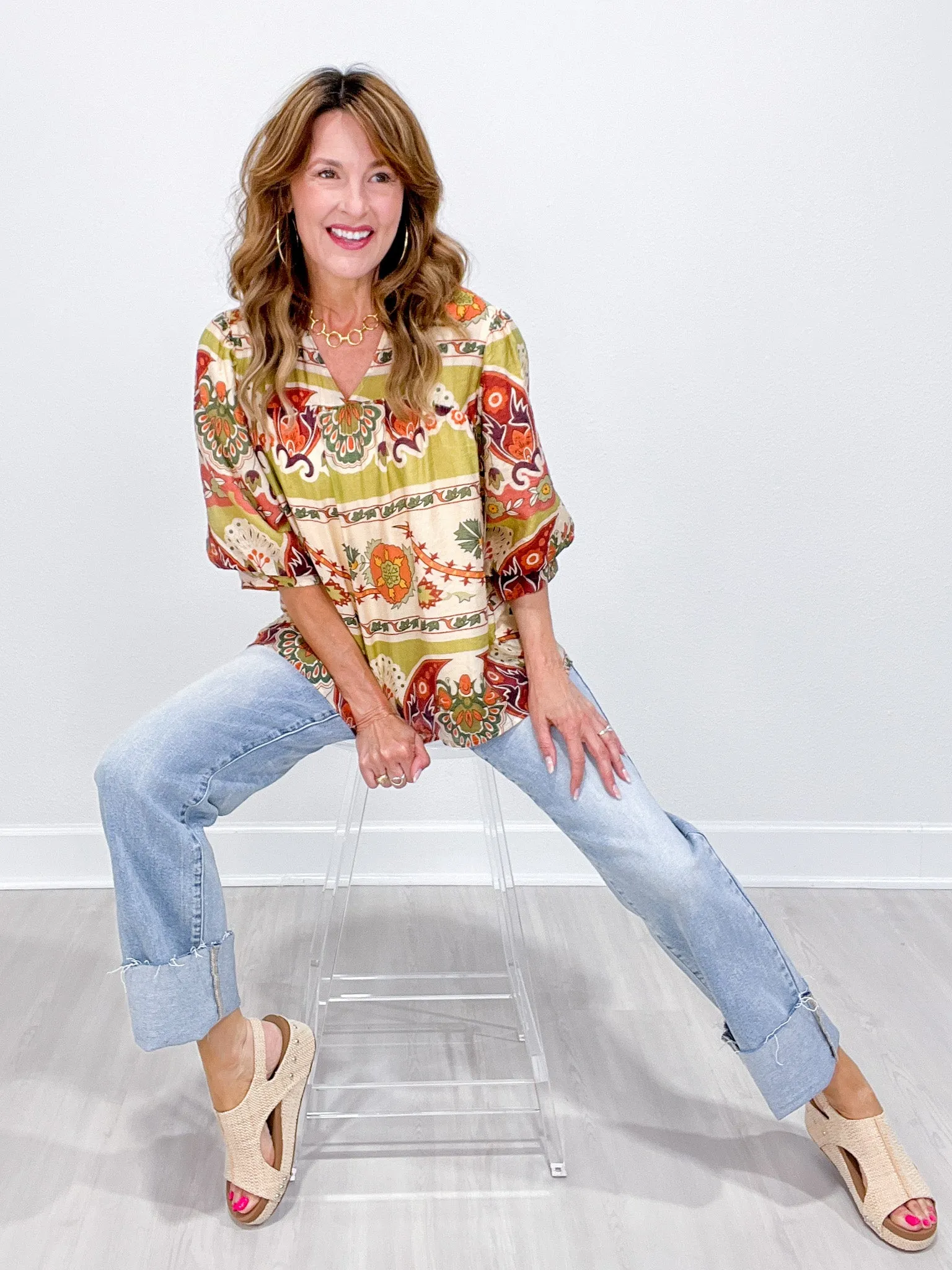 Judy Blue RYAN Mid Rise Light Wash Dad Jeans