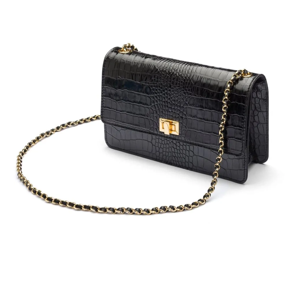 Julia Bag - Black Croc-Effect