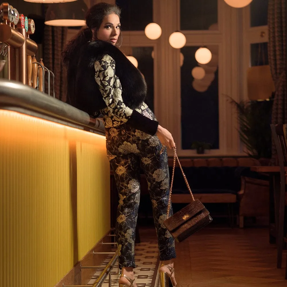 Julia Bag - Black Croc-Effect