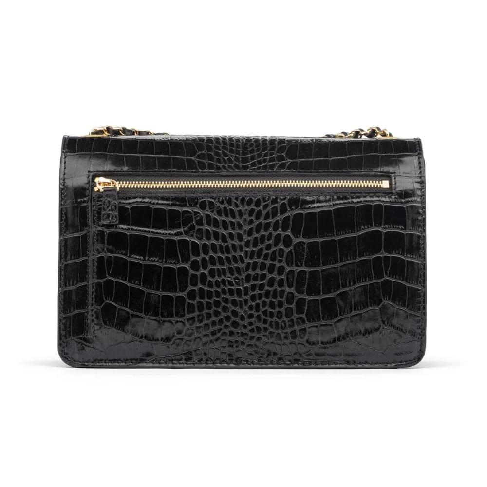 Julia Bag - Black Croc-Effect